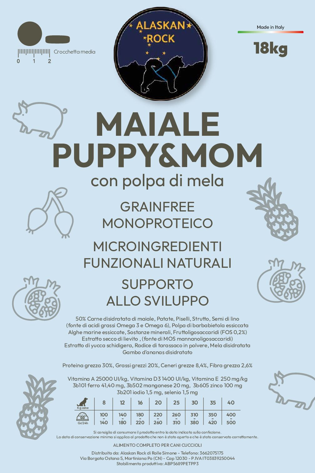 Crocchette PUPPY High Protein – Maiale & Estratti Botanici funzionali